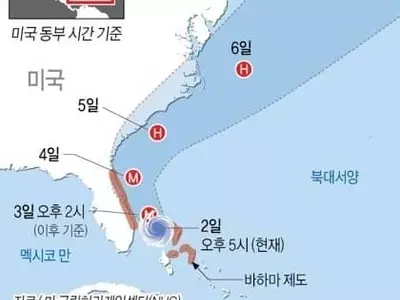 조지아 해안지역 '도리안' 초비상