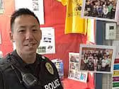 한인경관 모교에 자전거 기부 캠페인