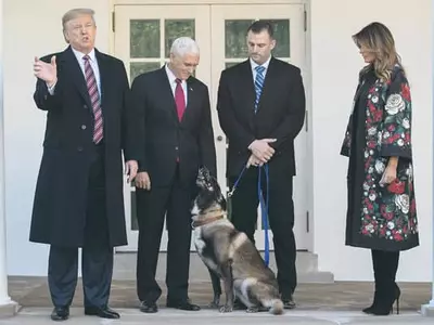 트럼프, IS수괴 추격 군견 ‘코넌’ 공개