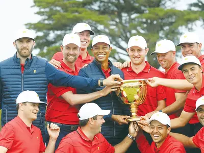 우즈가 이끈 미국팀 ‘프레지던츠컵’ 8연승 쾌거