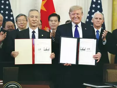 미-중, 1단계 무역합의 서명