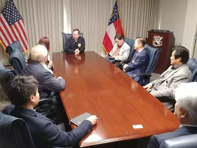 〈사진〉 한인 범죄예방단체 GBI 방문