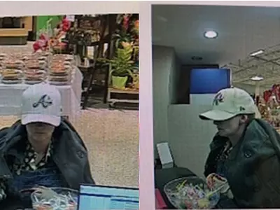 여성 '은행강도'  용의자 수배