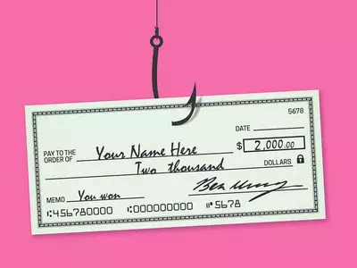 낯선 사람에게서 수표 받았다면? 가짜 의심을