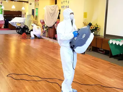 〈사진〉 한인상의 약손문화센터 무료 방역