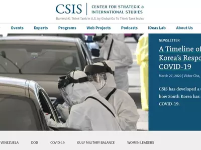 미 싱크탱크 웹사이트에 '한국 코로나19 대응사례' 대문글