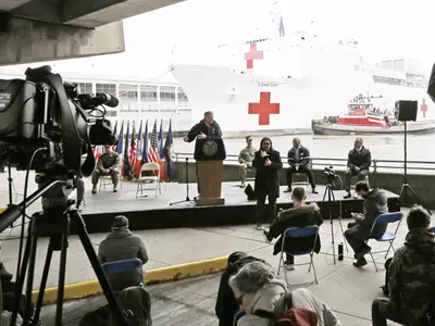 뉴욕급파 병원선 텅비어… 환자 달랑 20명