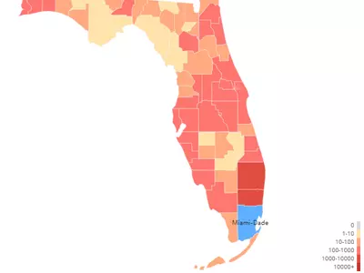 〈플로리다〉 플로리다 확진자 2만명 넘어