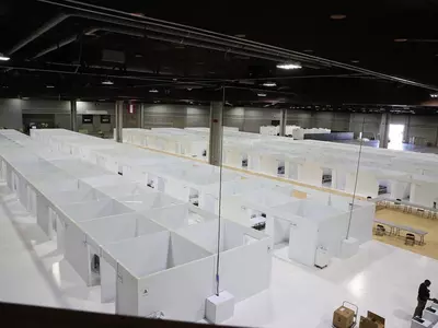 조지아월드콩그레스센터 임시병원으로 탈바꿈