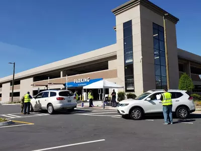 귀넷, 코로나19 드라이브 스루 검사 진행