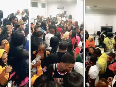 자택대피령 와중 가정집서 100여명 파티