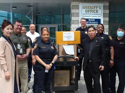 안보협 등 셰리프국에 마스크 및 도시락 전달