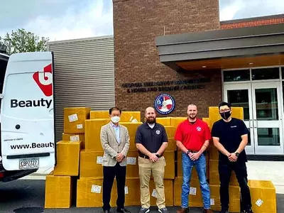 뷰티마스터, 조지아주에 마스크 10만장 기부