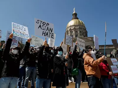 애틀랜타서 증오범죄 항의 집회…"아시아계 향한 증오 멈춰라"