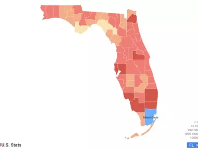 〈플로리다〉 확진자 및 사망자수 저공행진