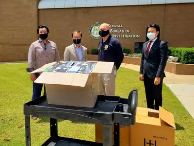 한인범죄예방위 GBI에 마스크 전달