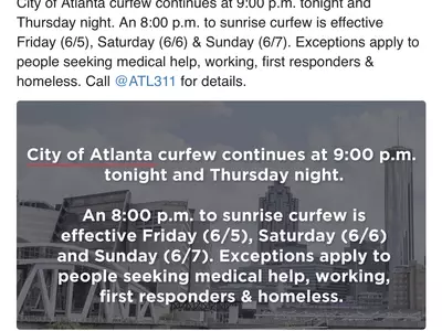 애틀랜타시, 향후 5일간 통행금지령 연장