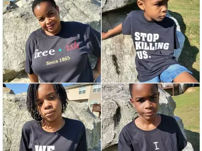 흑인운동 셔츠 입은 가족 식스플래그 입장 제지