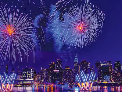 독립기념일 불꽃놀이 시작