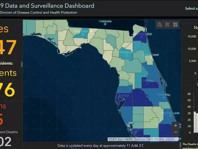 〈플로리다 코로나19 현황〉플로리다 확진자 수 지난주 대비 6만명 증가