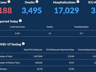 〈조지아 코로나19 현황: 25일〉 주말에도 확진자 계속 급증...하루 확진 3,787명