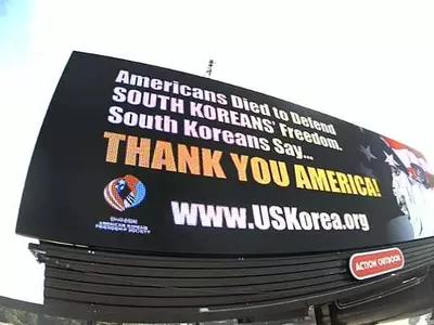 "미국의 한국전 참전 감사합니다"