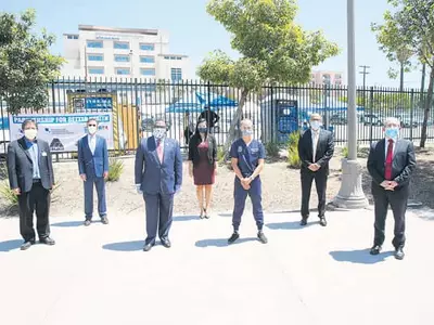 현대차, LA 코로나검사센터에 10만달러 전달