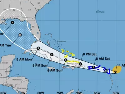 두 열대성 폭풍 동시 북상중… 24-26일 미 남부 강타