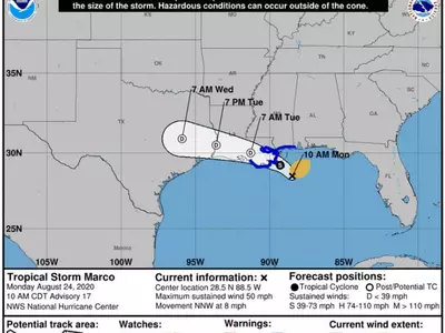 쌍둥이 허리케인 미 중남부 지역으로 방향 틀어