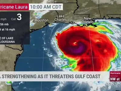 허리케인 로라 4등급 격상..재앙적 피해 예상