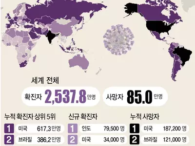 미국 코로나 확진자 600만명 넘어…사망자는 18만3천명