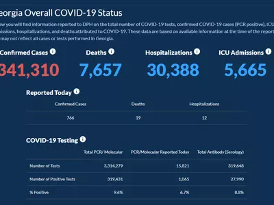 〈조지아 코로나19 현황: 19일〉 감염자 추세 대폭 하향… 하루 확진 766