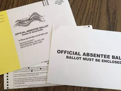 “부재자 투표지 빨리 반송하세요”