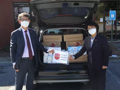 본보-유미(U·ME) 헬스&뷰티 마스크 및 세정제 전달