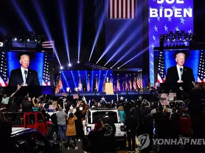 승리 선언하는 조 바이든 미 대통령 당선인