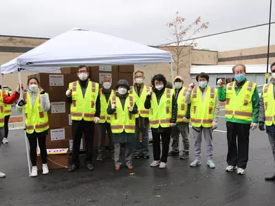 코야드 200가정에 식료품 박스 전달