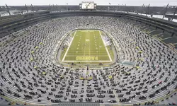 팬데믹 속 NFL 플레이오프 광경