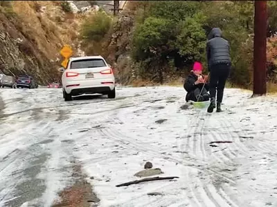 말리부에 내린 눈