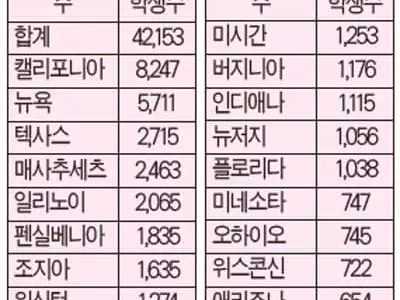 한국 유학생 29% 줄었다