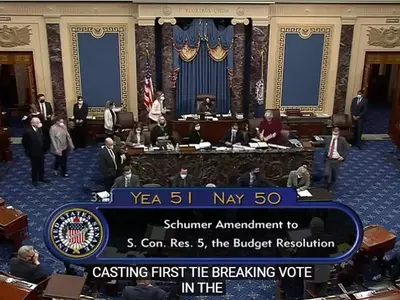 상원 예산결의안 통과..경기부양안 통과 파란불