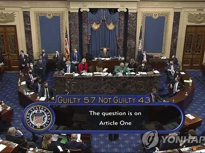 연방상원, 트럼프 '내란선동' 탄핵안 부결