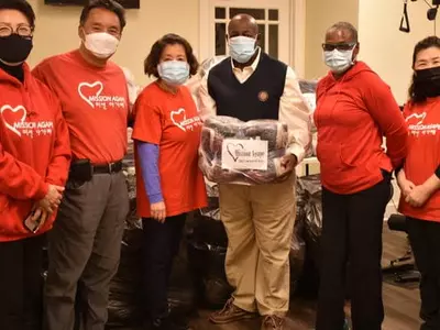 미션 아가페 사랑의 담요 나눔