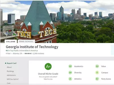 조지아텍, 미국 공립대 랭킹 Top 3