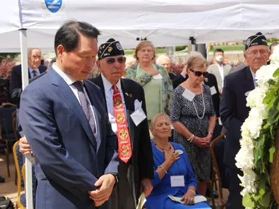 최태원 회장 "한국전은 잊혀진 전쟁 아닌 잊혀진 승리"