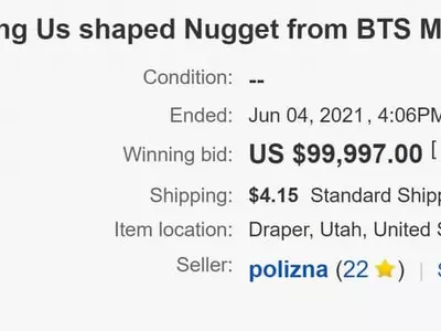 인기 게임 캐릭터 모양 BTS 맥너겟, 이베이서 1억원에 낙찰