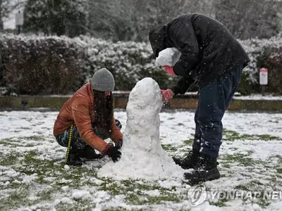 남극발 한파에 눈까지 내린 호주 NSW주