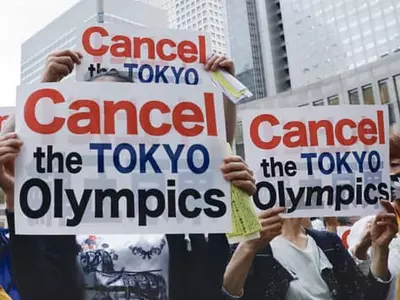 “도쿄올림픽 취소하라” 일본 시민들 시위