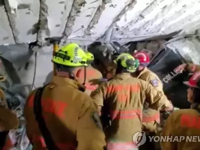 아파트 붕괴현장 밤샘 구조작업…"9·11 상황 같았다"