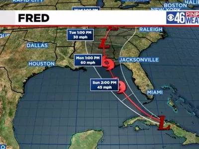 열대성 폭풍 프레드, 일-월요일 오전 조지아 영향
