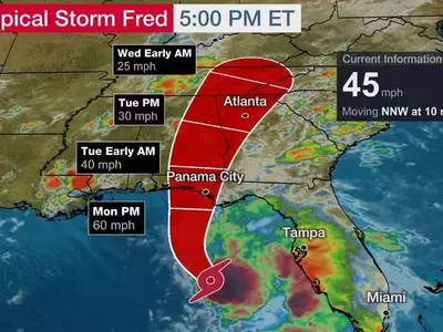 프레드 영향 17일 오후 강한 비바람